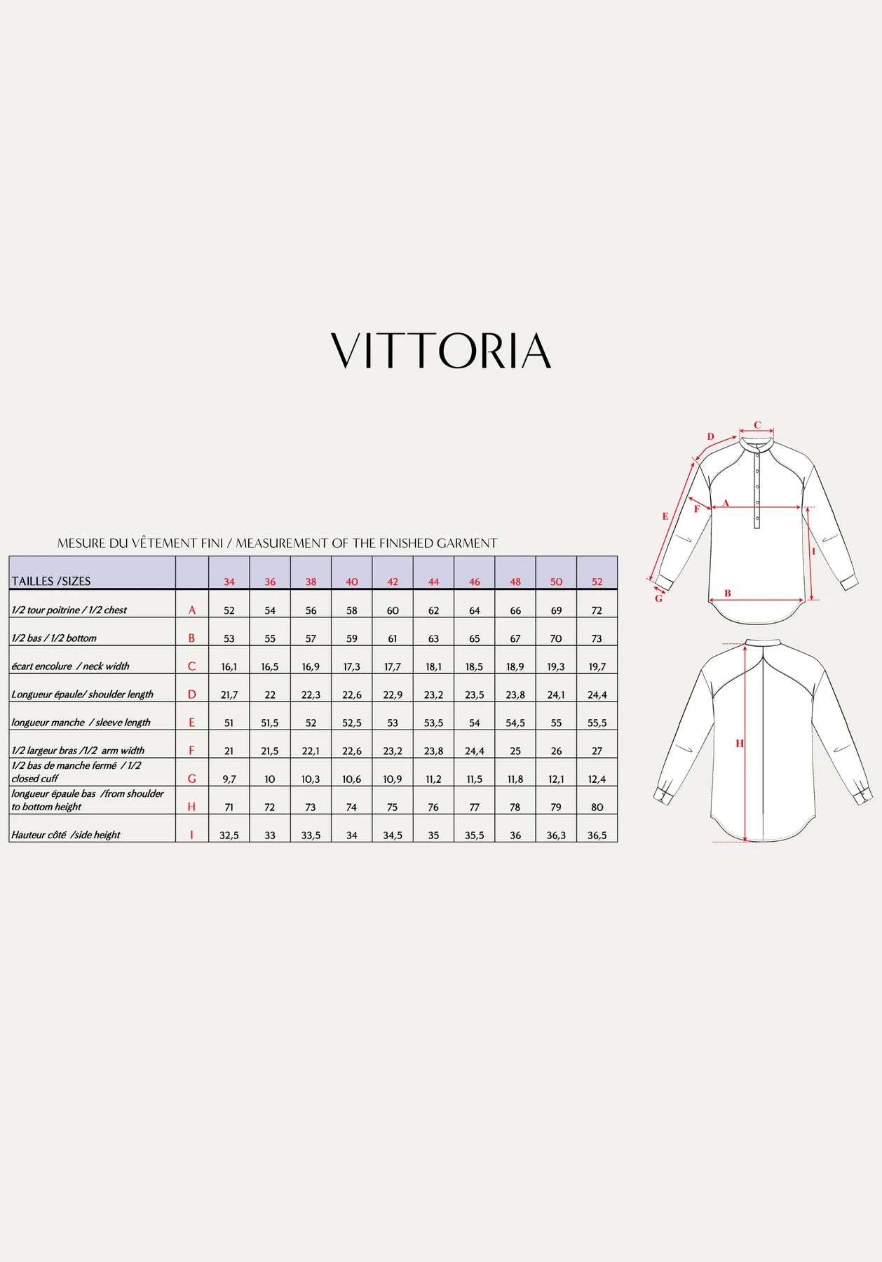 Papírový střih Vittoria || Košile