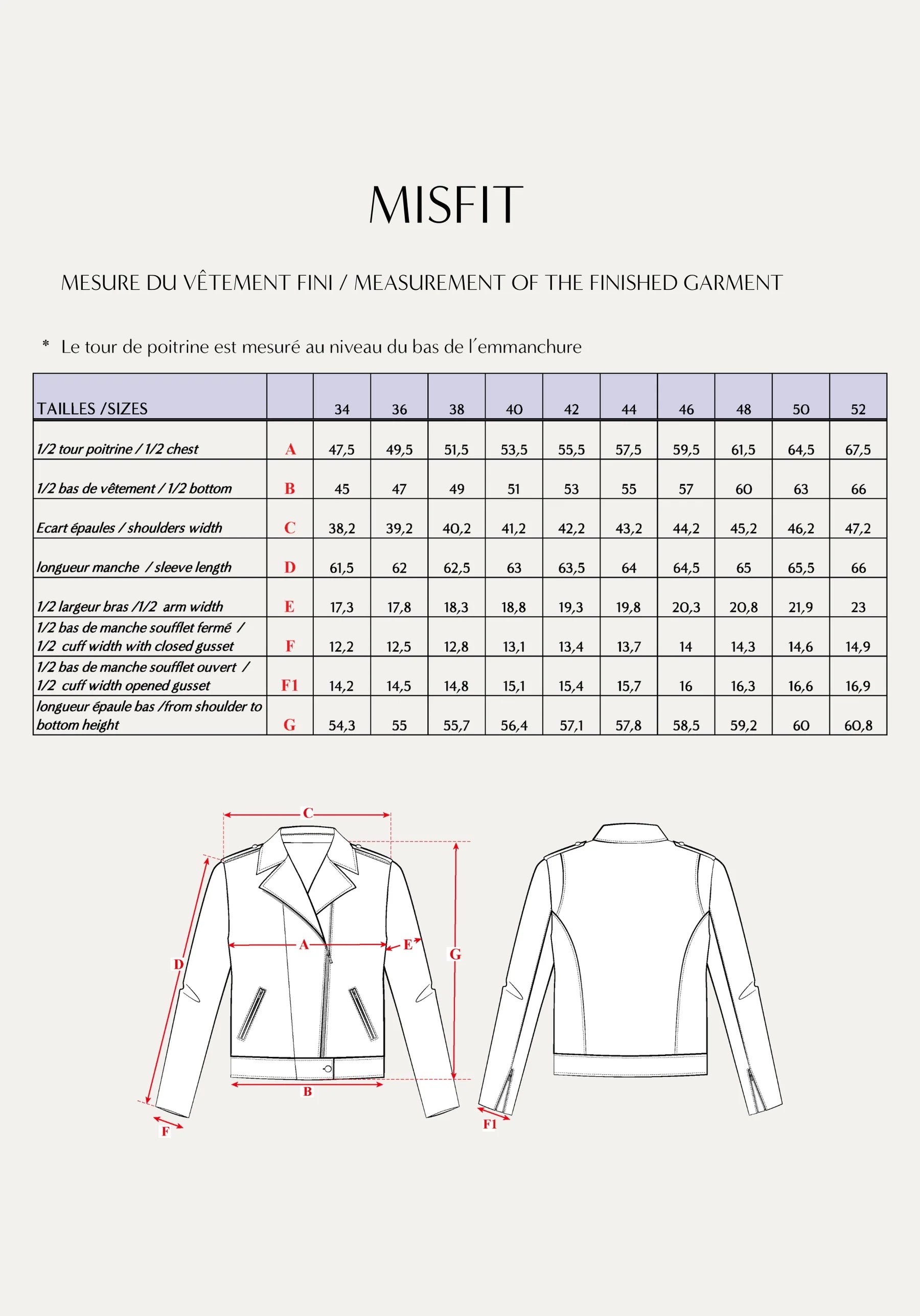 Papírový střih Misfit Perfecto|| Bunda