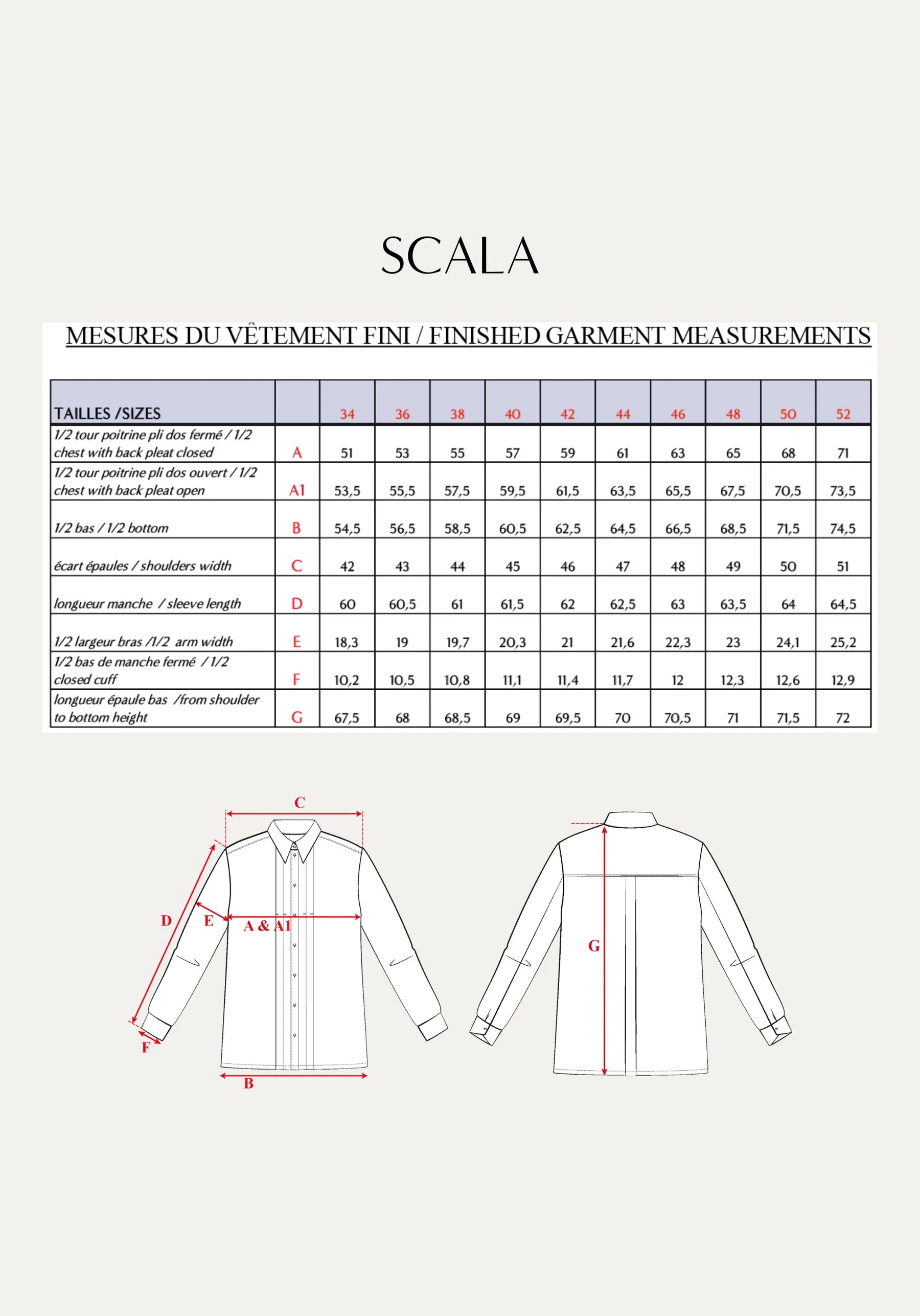 Papírový střih Scala Shirt || Košile