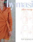 PDF střih Atlas Wrap Dress || Šaty