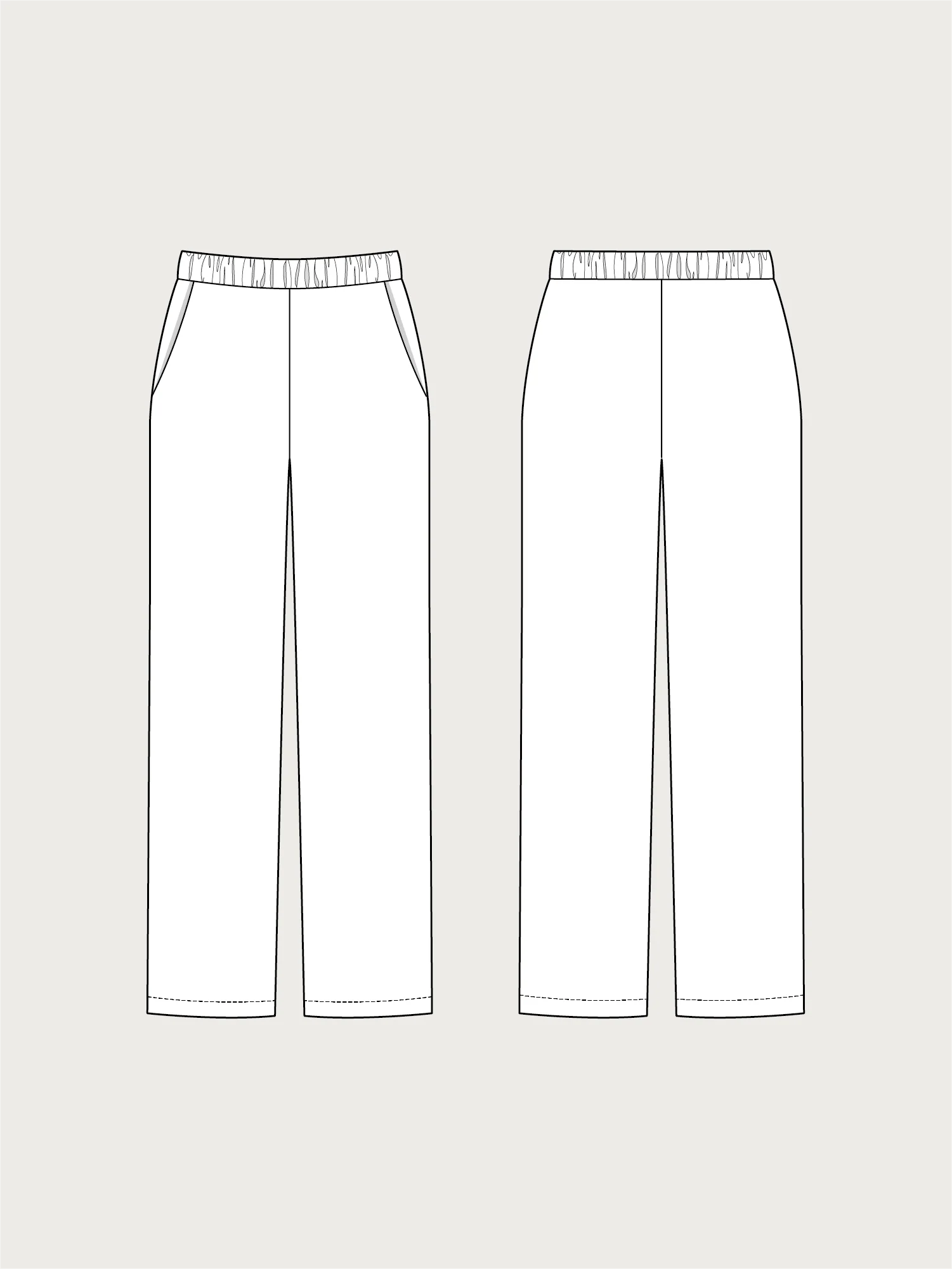 Papírový střih Pull On Trousers || Kalhoty