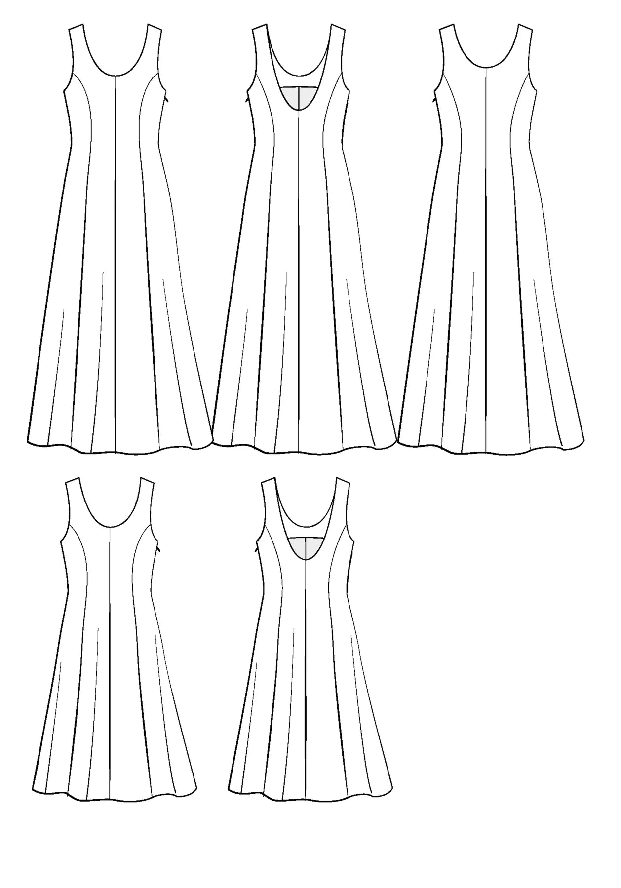 Papírový střih Linger|| Šaty