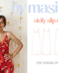 PDF střih Sicily Slip Dress || Šaty