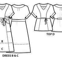 Papírový střih Tea House Top & Dress || top & šaty