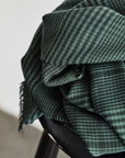 Two-tone Plaid Check: Deep Green || Tencel