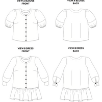 Papírový střih Wren blouse & dress