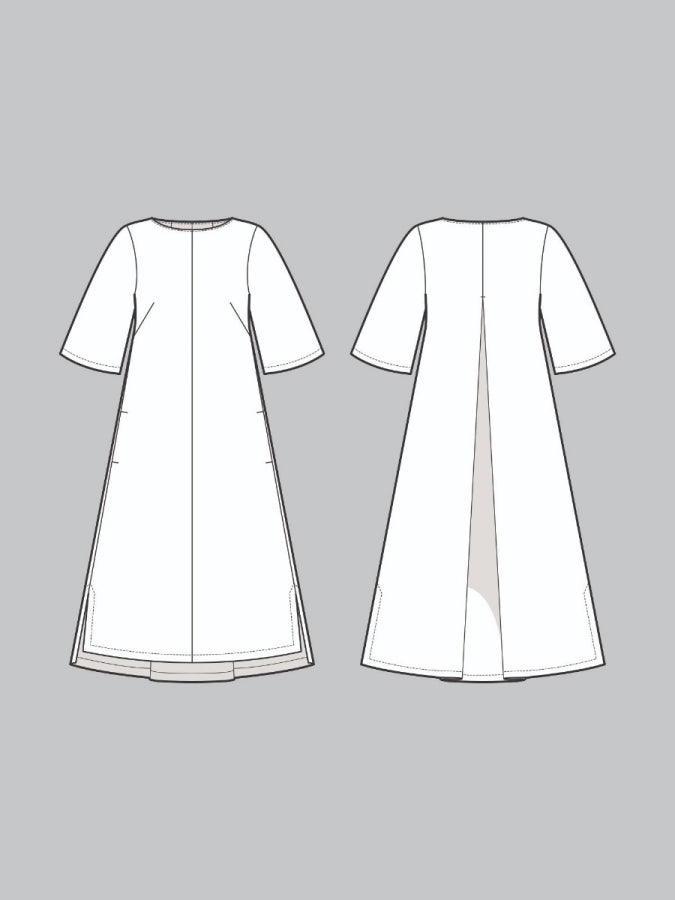 Papírový střih Box Pleat Dress XS-2XL