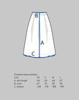 Papírový střih Three pleat skirt