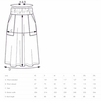 Papírový střih Elastic Waist Maxi Skirt